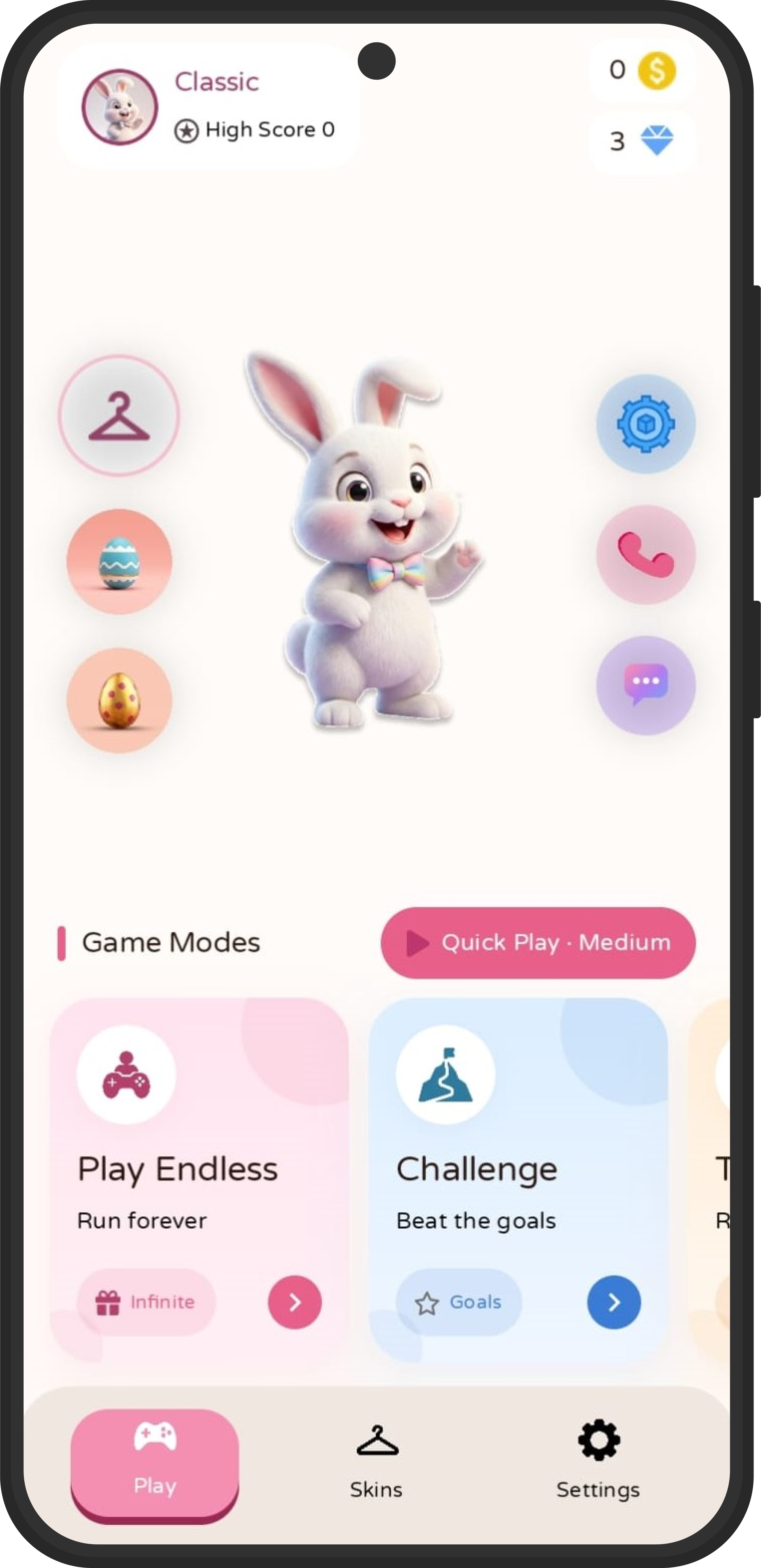 Easter Bunny Runner gameplay screenshot