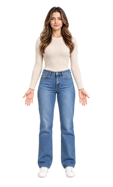 A woman standing, facing the camera